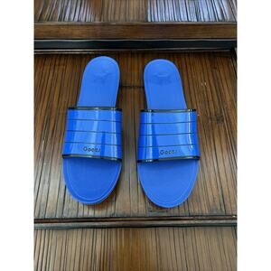 GOATS Black/Blue Stripe Comfortable Slip On Slide Sz 9 Women New Nordstrom